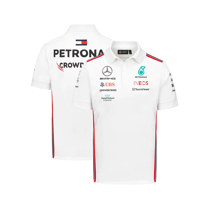 Polo Équipe Mercedes AMG Petronas F1 2023 - Blanc