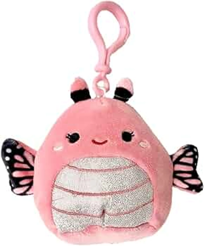 Squishmallow Official Kellytoy Bugs Insects & Creeping Things Soft Plush Squishy Toy Animals (Andreina Butterfly, 3.5 Inch Clip)