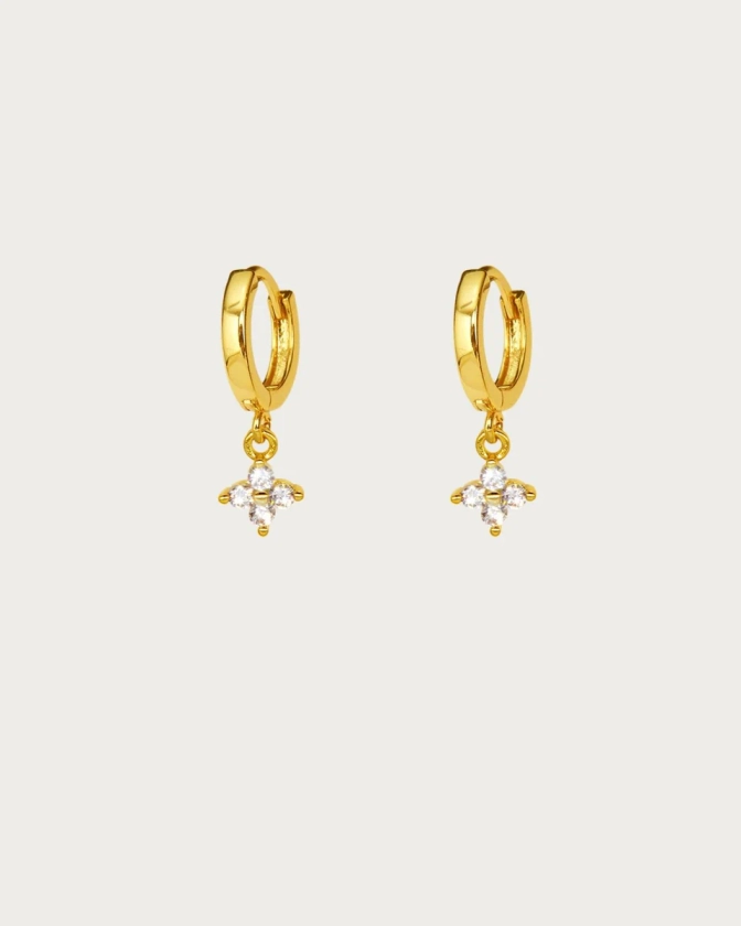 Clover Mini Hoop Earrings | En Route Jewelry | En Route Jewelry