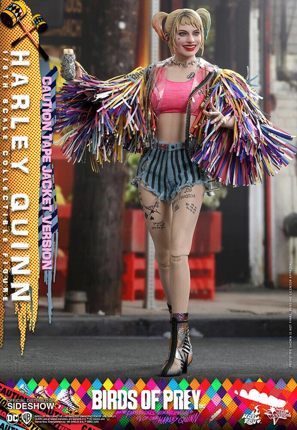 HOT TOYS Harley Quinn Caution Tape Jacket Birds of Prey 1/6th Scale Figure NEW!!