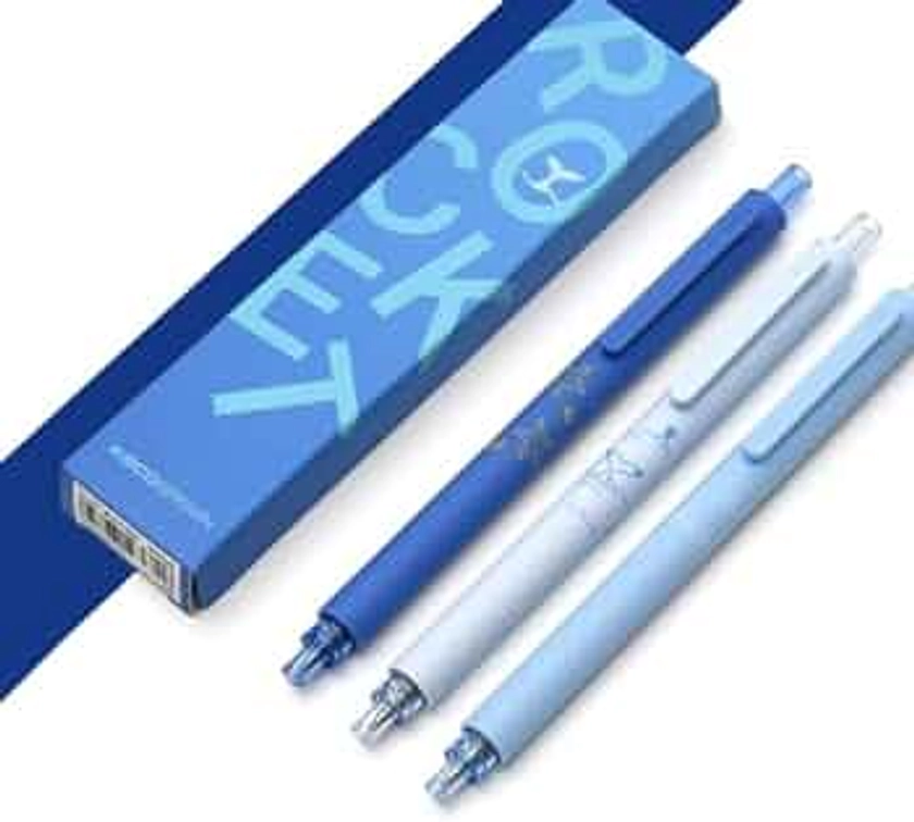 Scooboo Kaco Rocket Gel Pen Set 0.5mm (Marine Gel Pen-Pack Of 3) : Amazon.in: Office Products