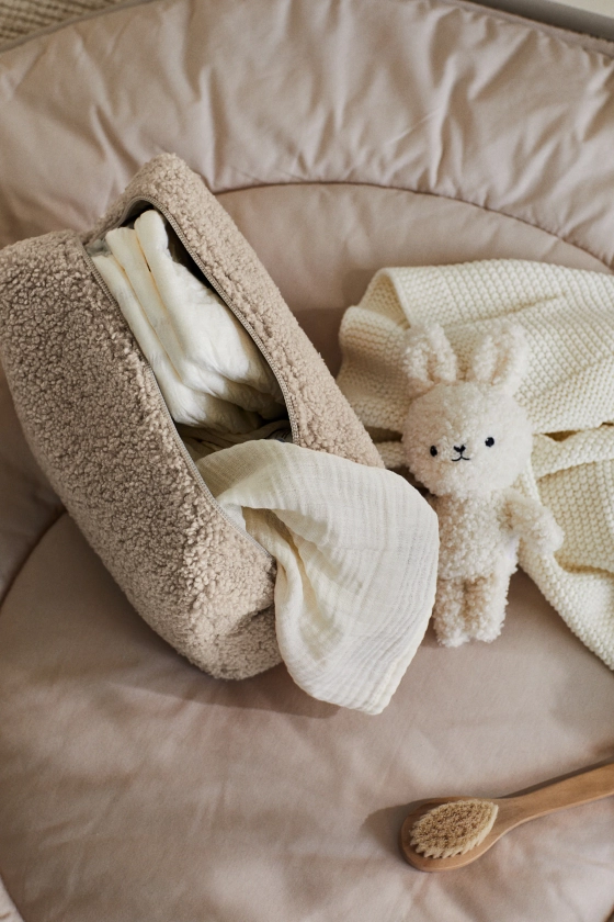 Sac à langer en tissu Teddy bear - Beige clair - Home All | H&M FR