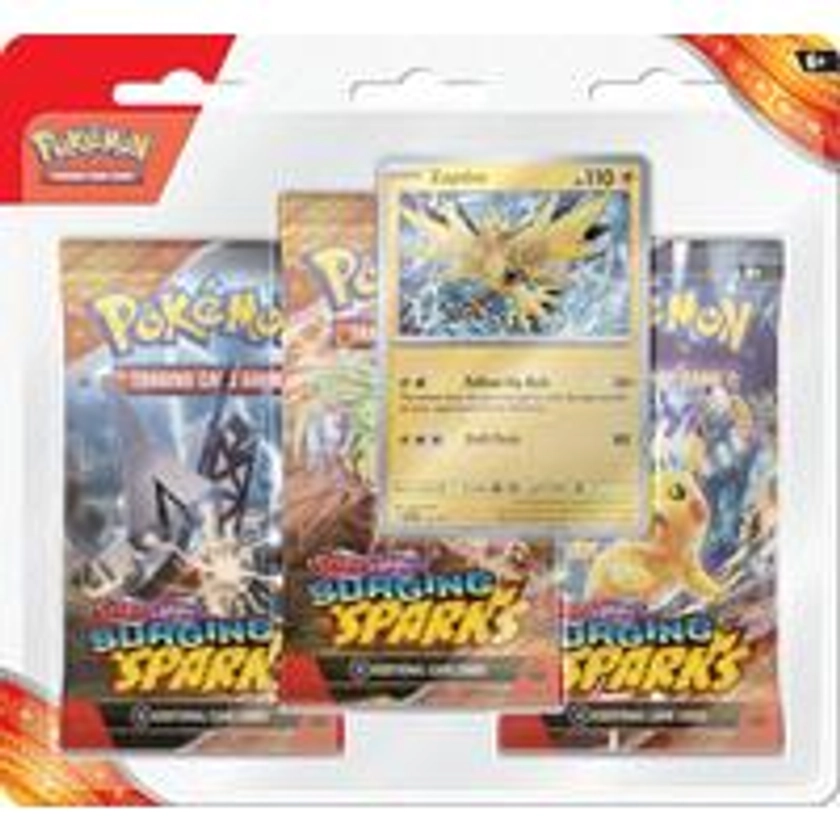 Pokemon Trading Card Game: Scarlet and Violet Surging Sparks Three Booster Blister (Styles May Vary)