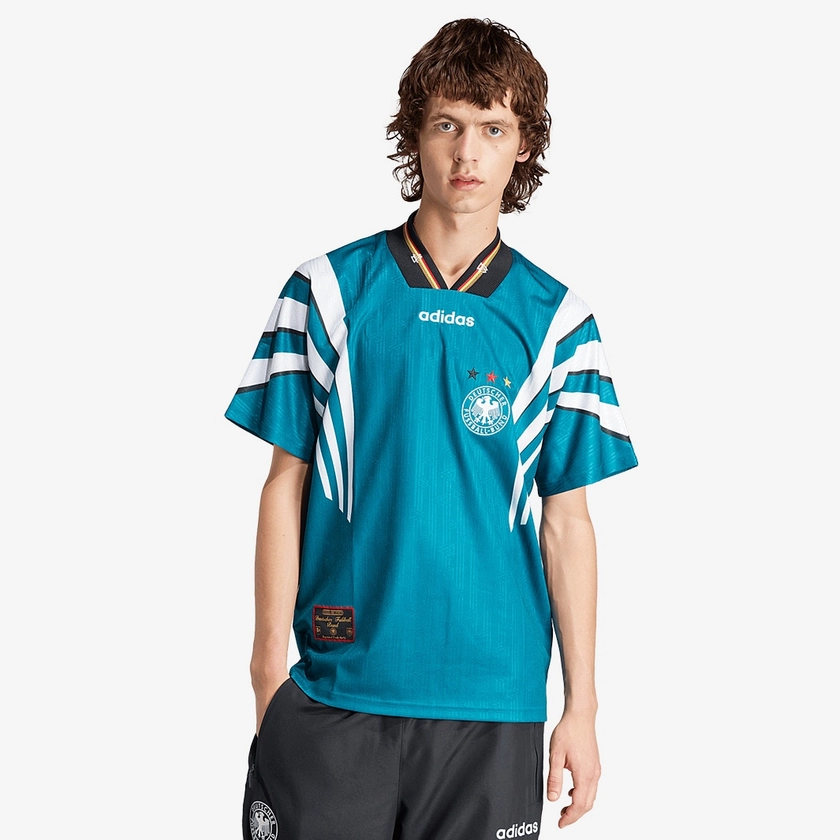 adidas originals Germany 1996 Away Shirt - Big Sur - Mens Clothing | Pro:Direct Soccer