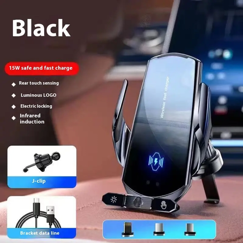 Wireless Charging Car Phone Holder Fast Charging Station - Temu