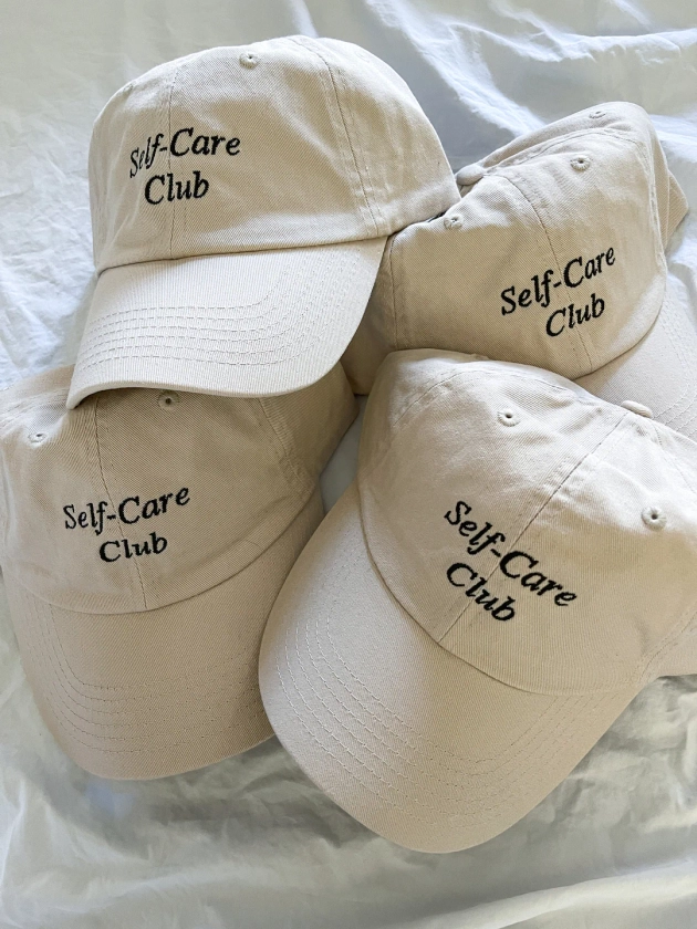 Self Care Club Cap Beige - Etsy UK