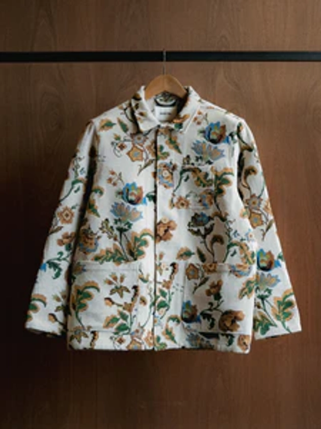 Ormiston Jacket In Japanese Sand Floral Jacquard