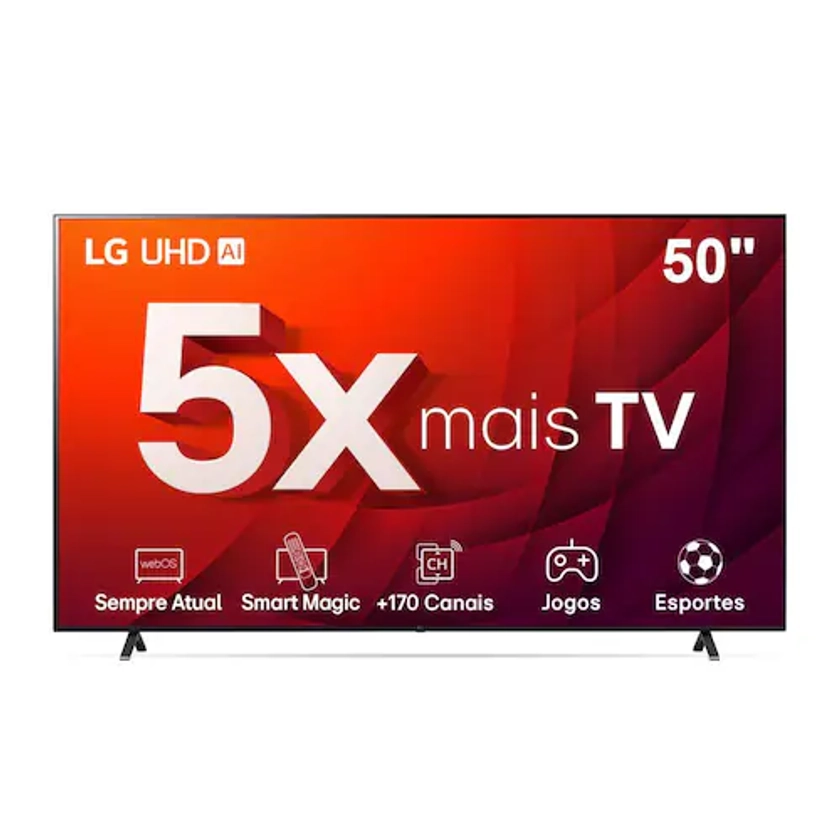 Smart TV 50" LG 4K UHD ThinQ AI 50UR8750PSA HDR, Bluetooth, Alexa, Airplay 2, 3 HDMIs