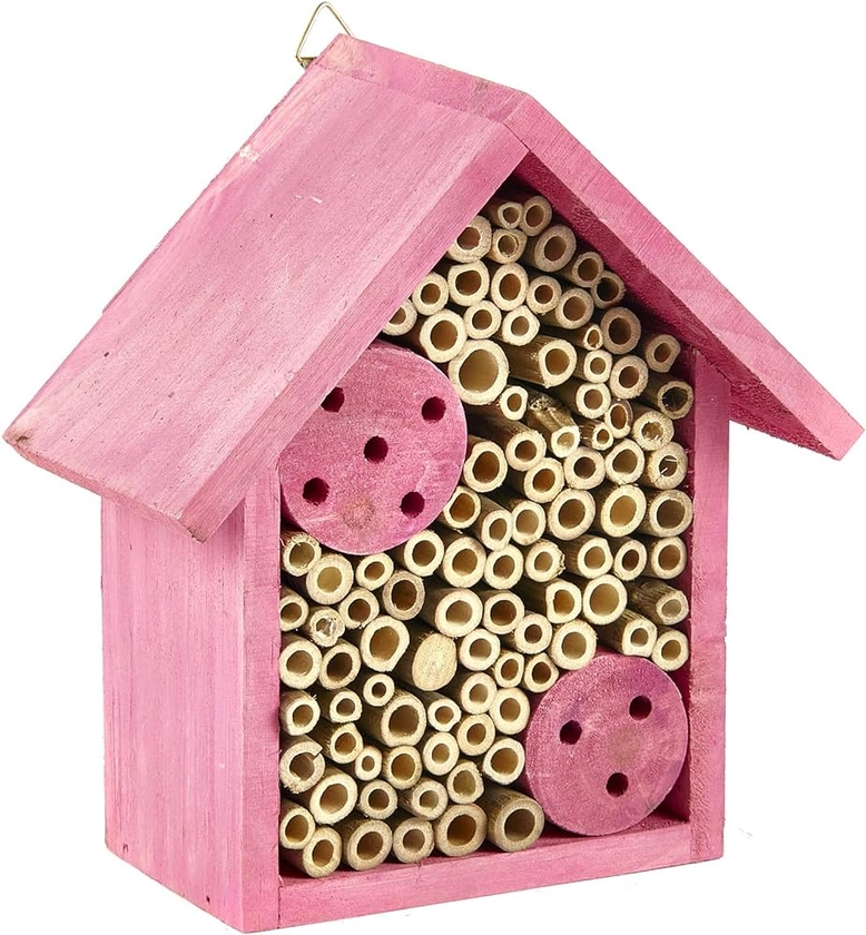 Pink Insect Hotel Home House Bees Bugs and Insects Nesting Box : Amazon.co.uk: Garden