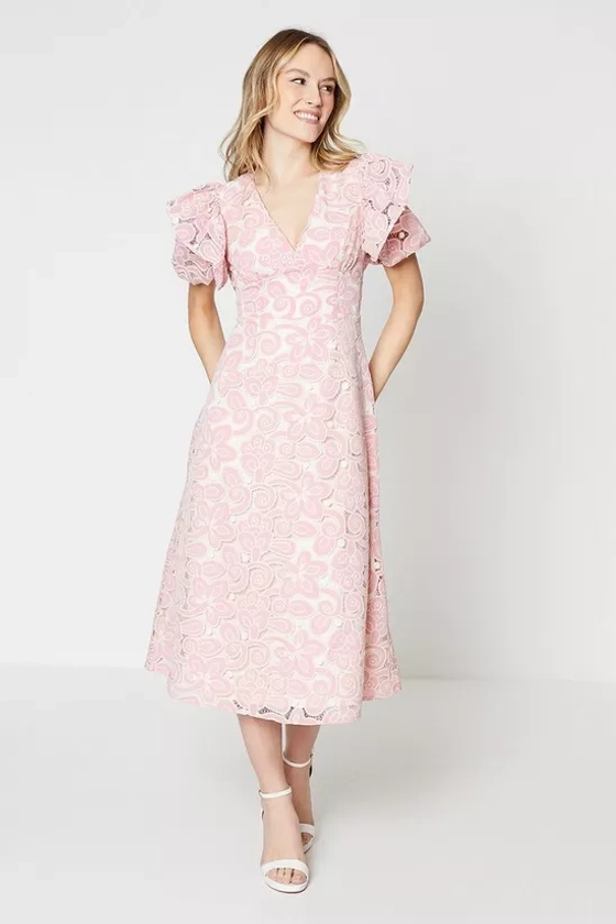 Dresses | Cutwork Midi Dress | Dorothy Perkins