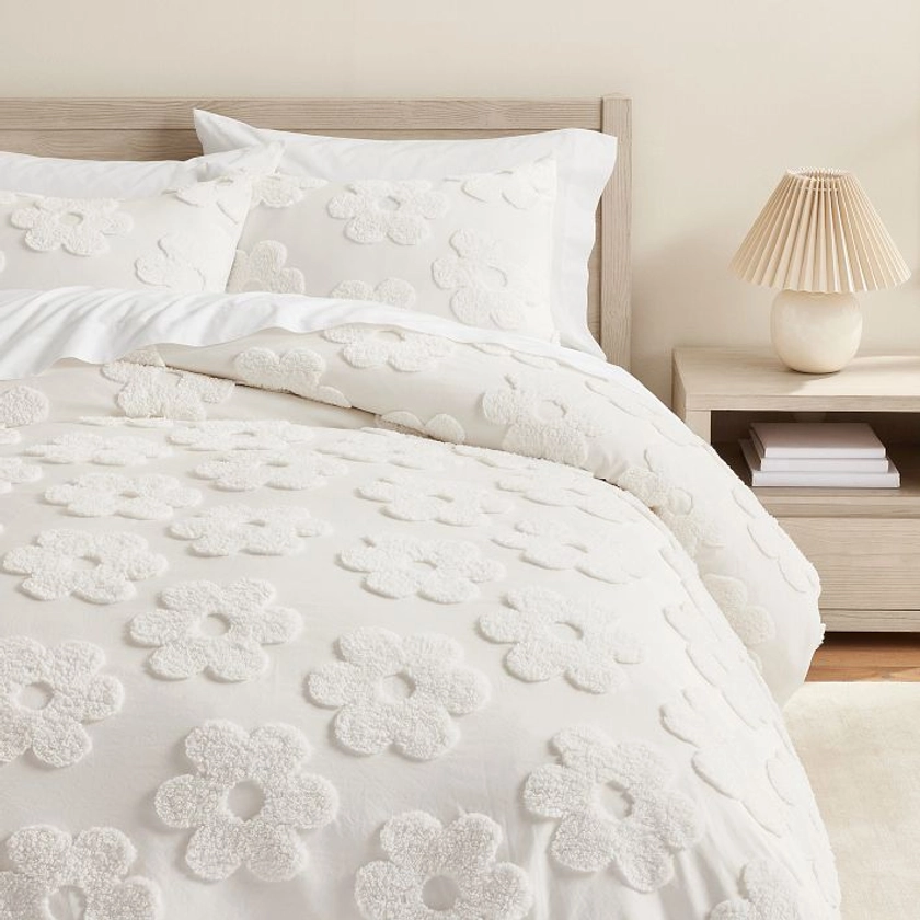 Daisy Clipped Jacquard Duvet Cover