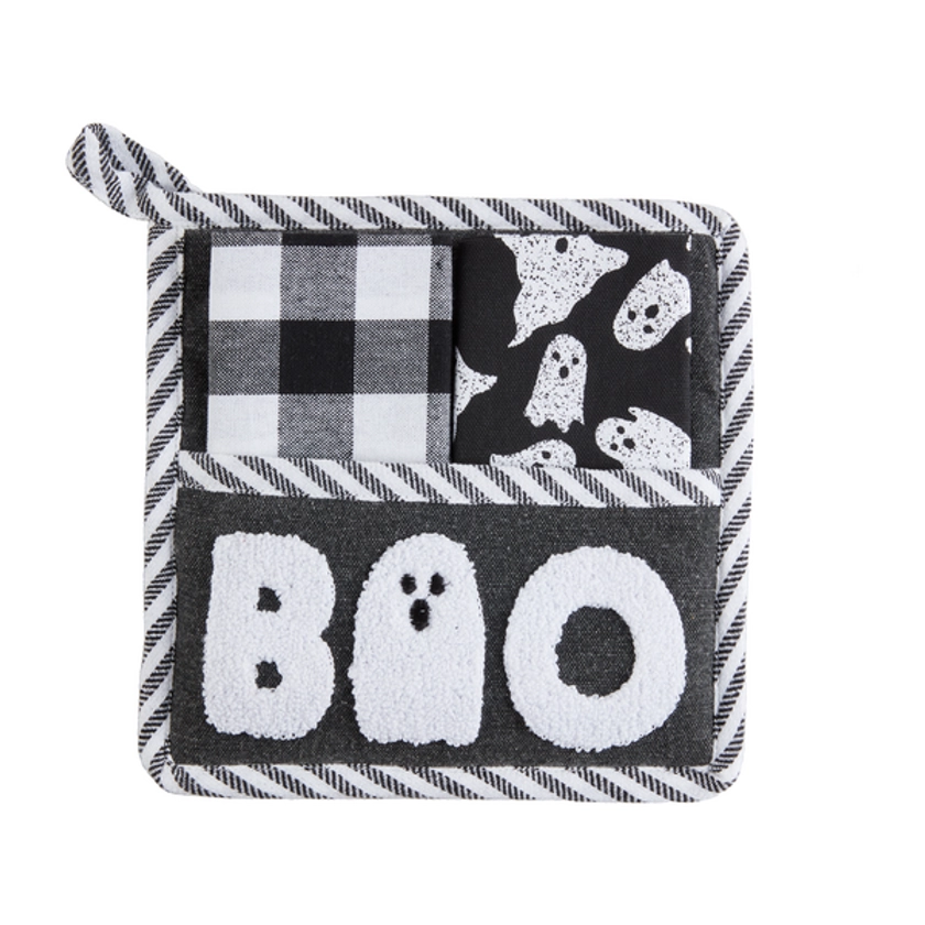 Boo Pot Holder & Dish Towel Set