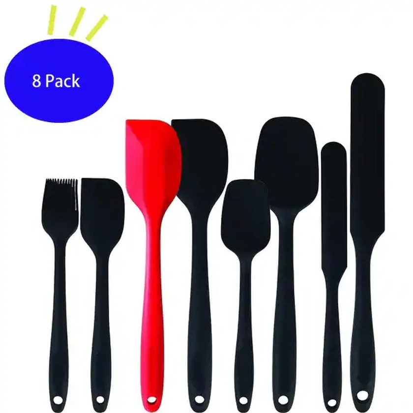 8 PCS Set Silicone Spatulas Kitchen Utensil Tools | Overstock.com Shopping - The Best Deals on Preparation Tools | 42814310