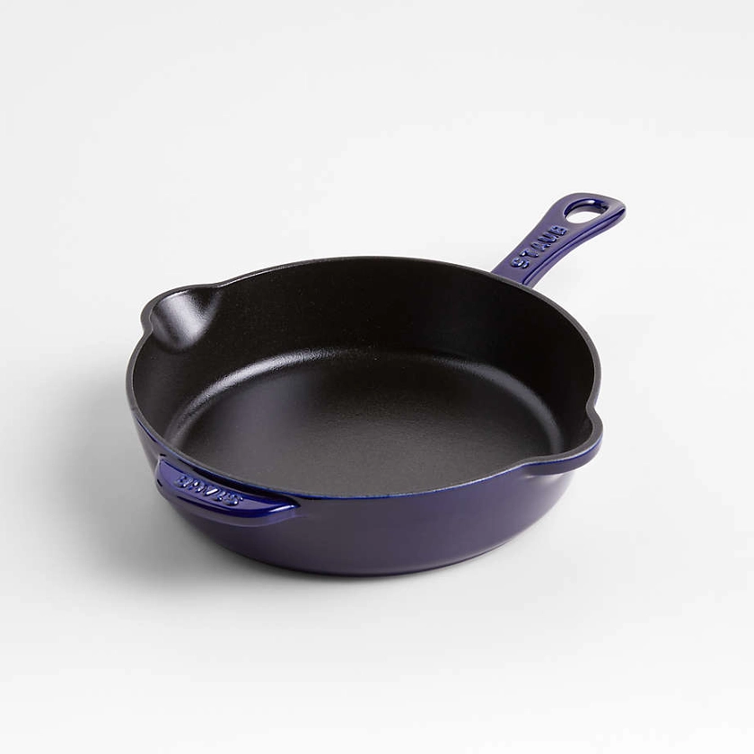 Staub 8.5" Dark Blue Deep Skillet + Reviews | Crate & Barrel