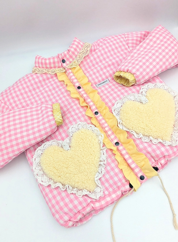 Pink & Yellow Hearts Coats — A/A