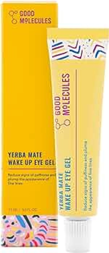 Good Molecules Yerba Mate Wake Up Eye Gel - Yerba Mate, Hyaluronic Acid and Caffeine to Hydrate, Minimize Puffiness and Swelling - Skincare for Face