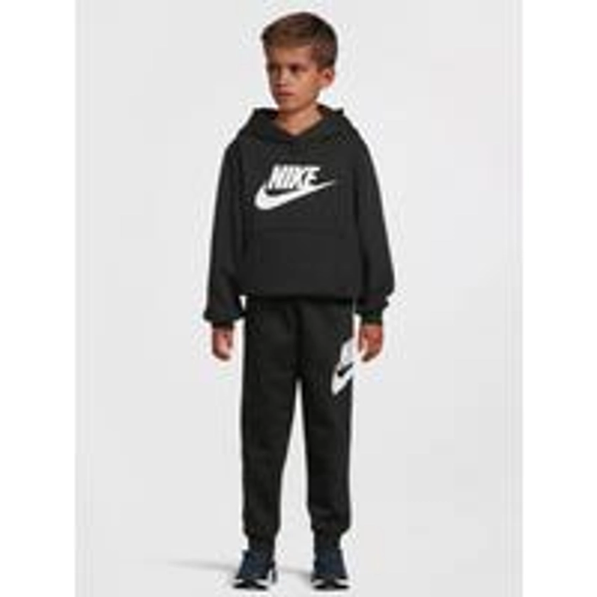 Kids Unisex Club Fleece Hoodie And Joggers Set - Black