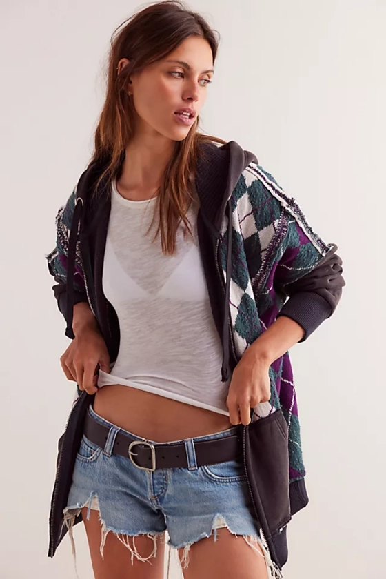 We The Free Roxy Argyle Cardi