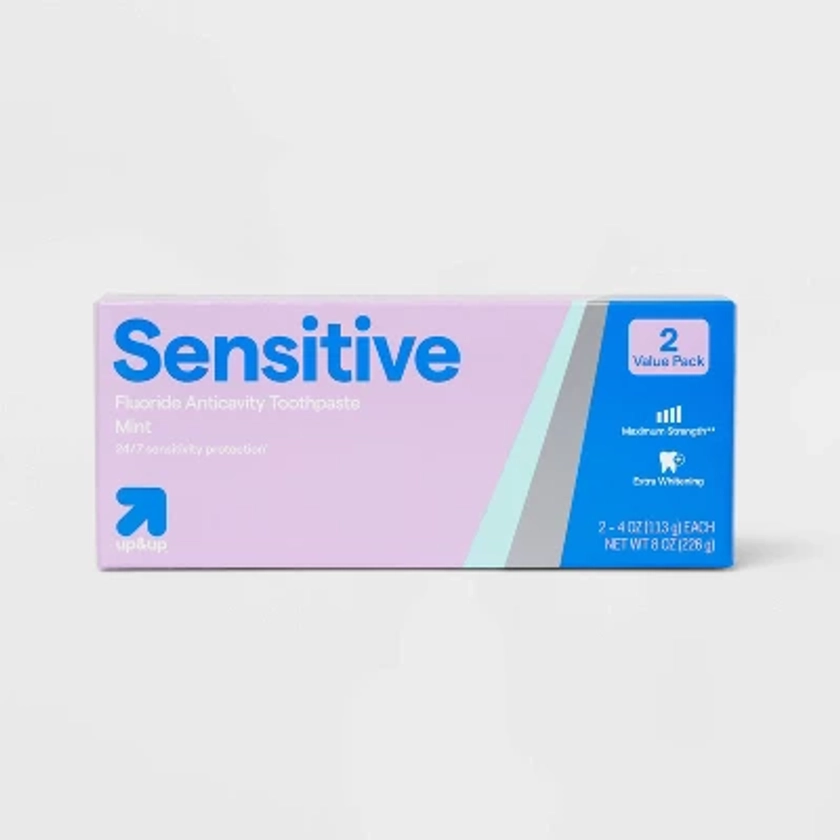 Extra Sensitive Whitening Toothpaste - 8oz/2pk - up&up™