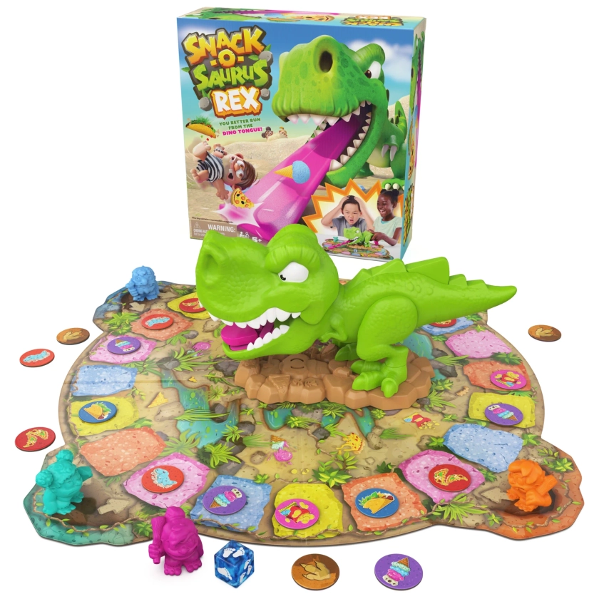 Spin Master Games, Snack-O-Saurus Rex, Interactive Dinosaru Board Game, for Kids Ages 5 & up