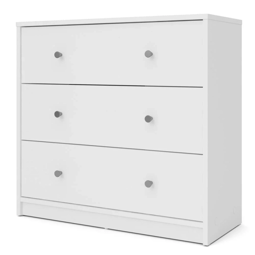 Studio 3 Drawer Dresser, White