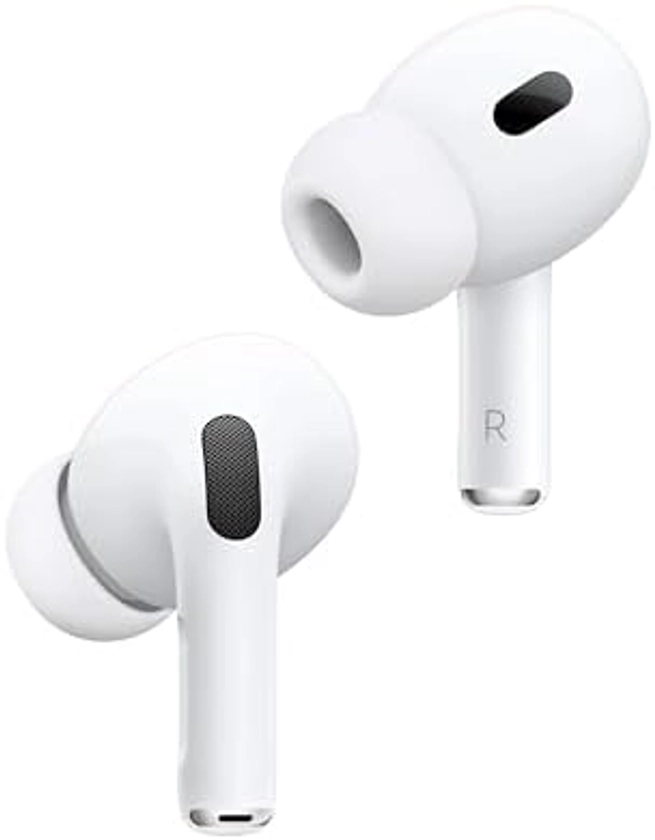 Apple AirPods Pro 2 Écouteurs sans fil, casques et écouteurs Bluetooth, Réduction active du bruit, Appareil auditif, mode Transparence, Audio spatial personnalisé, son haute-fidélité, recharge USB-C : Amazon.com.be: High-tech