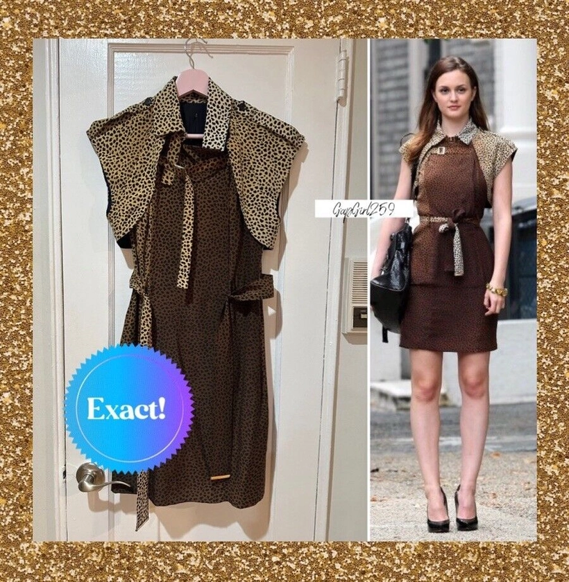 Gucci Pre-Fall 2010 Leopard Silk Belted Dress 0 ASO Gossip Girl Blair Waldorf