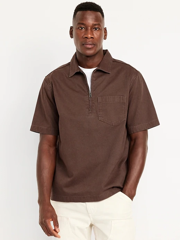 Quarter-Zip Workwear Shirt | Old Navy