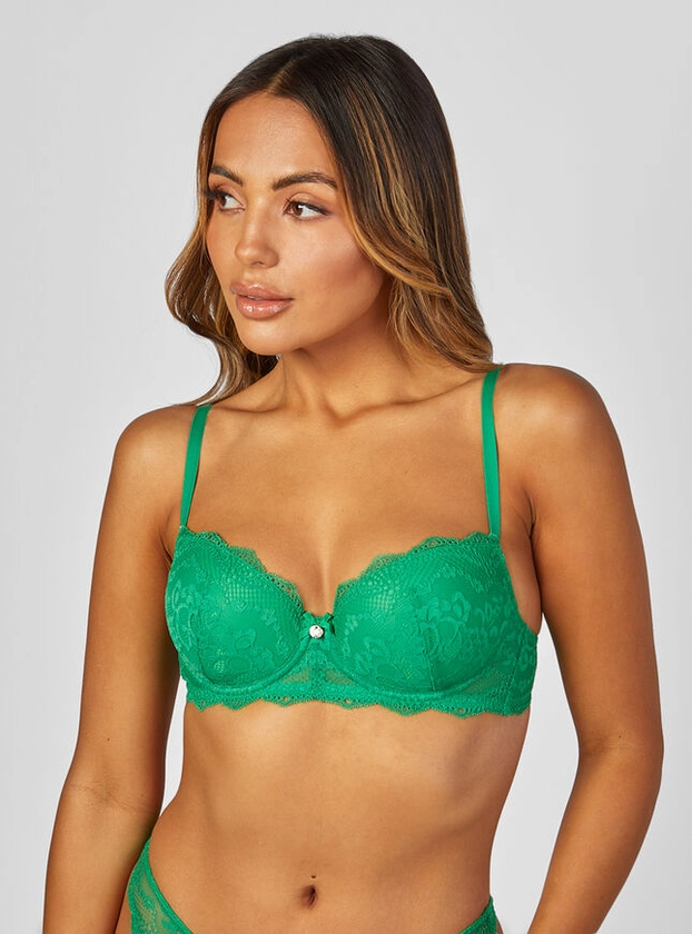 Leah Lace Balconette Bra | Boux Avenue