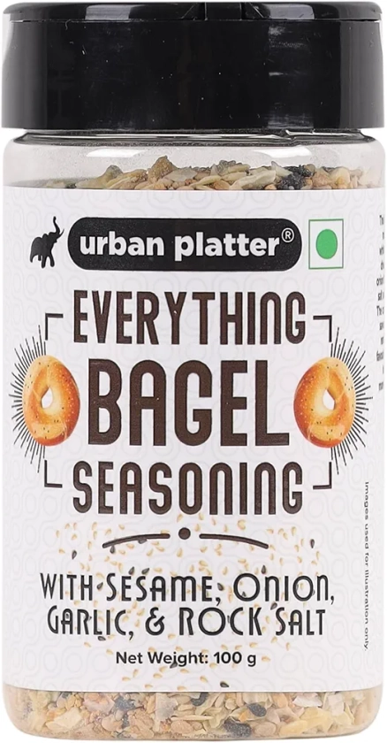 Urban Platter Everything Bagel Seasoning, 100g (Classic American Seasoning Blend with Onion Flakes, Garlic, Sesame Seeds and Sea Salt | Season toasts, breads and Salads) : Amazon.in: Grocery & Gourmet Foods