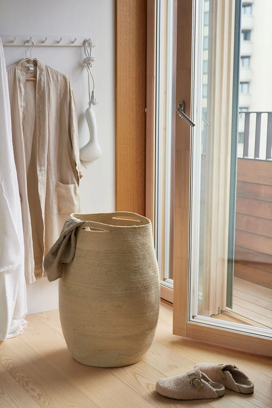 Jute Laundry Basket - Light beige - Home All | H&M US