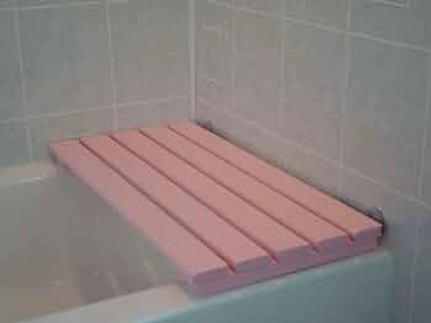 Butt Bench Bathtub seat (Pine Wood - Large, Pink)