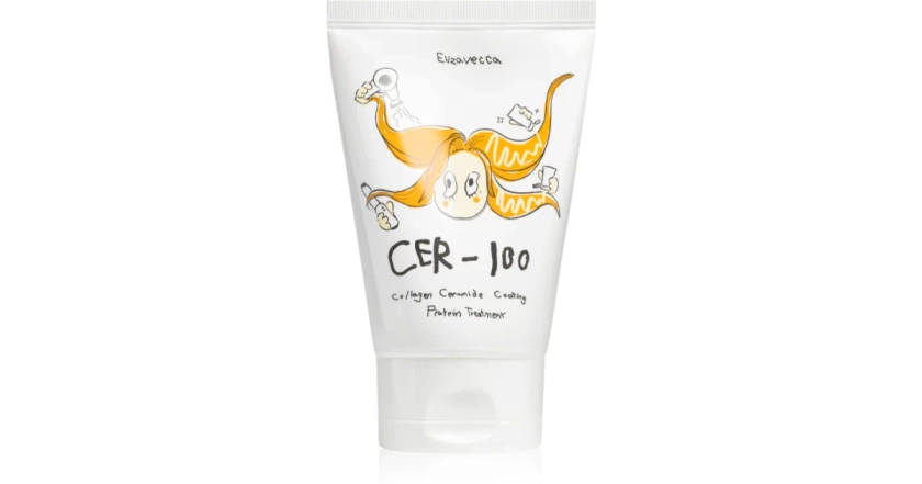 Elizavecca Cer-100 Collagen Ceramide Coating Protein Treatment masque au collagène pour des cheveux brillants et doux | notino.fr