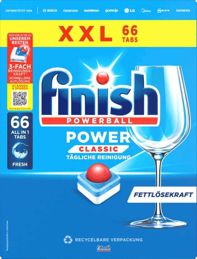 Geschirrspül-Tabs Power Classic XXL, 66 St