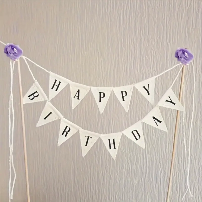 Birthday Party Cake Decoration Cake Topper Cake Banner - Temu Canada