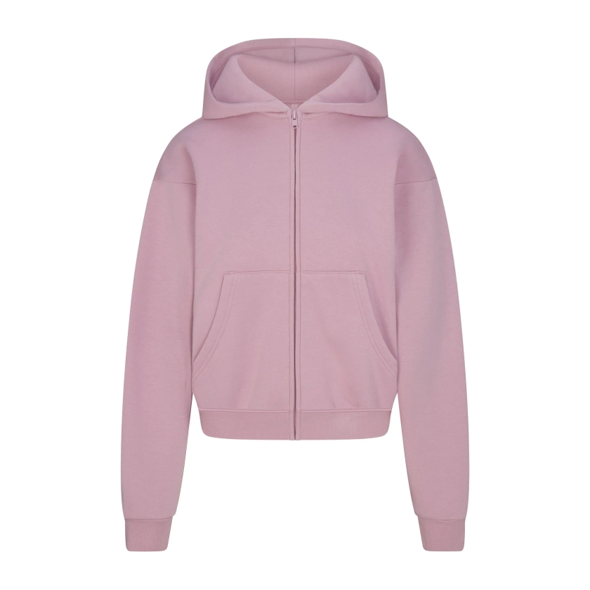 COTTON FLEECE CLASSIC ZIP UP HOODIE | DUSK