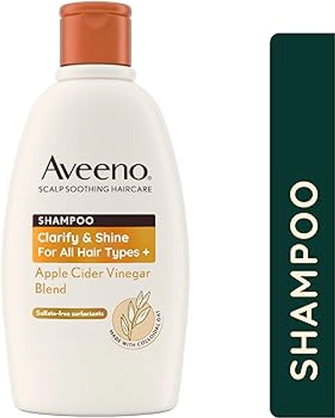 Aveeno Clarify and Shine Apple Cider Vinegar Scalp Soothing Shampoo for all Hair Types 300ml