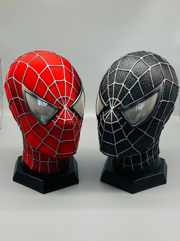 Customized Sam Raimi Spiderman Mask Cosplay Spiderman Mask Adult Mask Wearable movie prop copy, comic book exhibition, Toby Maguire，