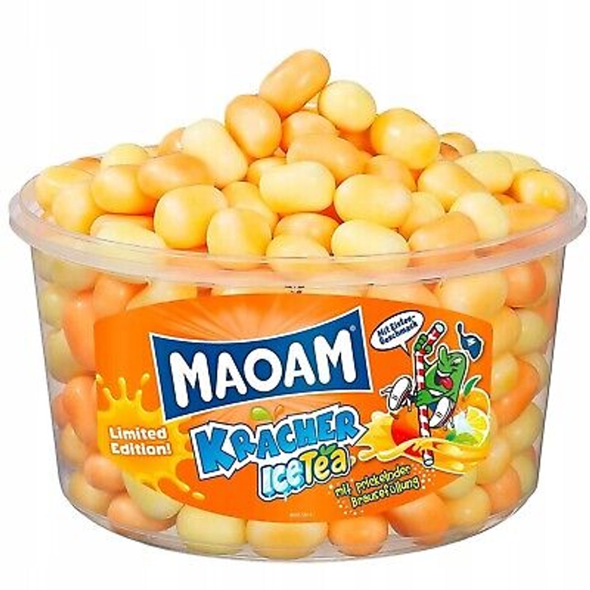 Maoam Kracher Ice Tea Flavour Dissolvable Chewing Gum With Filling Candy 1200g | eBay
