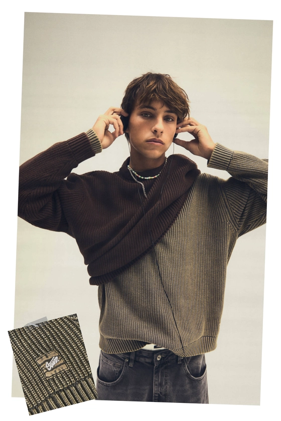 STWD washed knit jumper - pull&bear