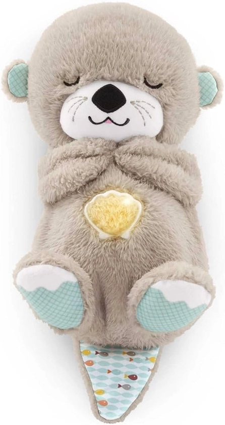 Fisher-Price Soothe 'N Snuggle Otter | Newborn Baby Toys & New Baby Gifts | Plush Soft Toys for Babies with Light and Sound Machine | Baby Girl and Baby Boy Gifts | Newborn Essentials, FXC66