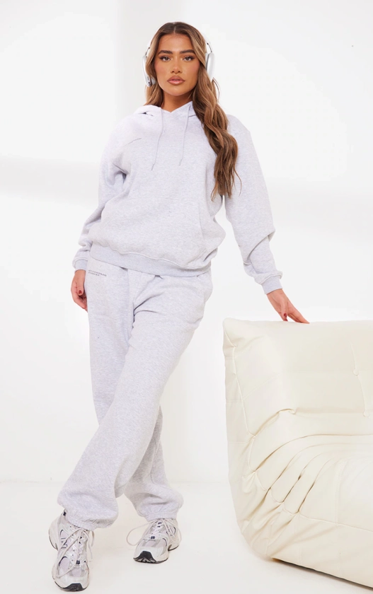 Prettylittlething Logo Ash Grey Est 2012 Joggers