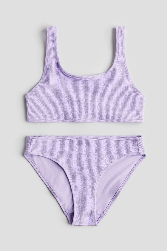 Textured Bikini - Light purple - Kids | H&M US