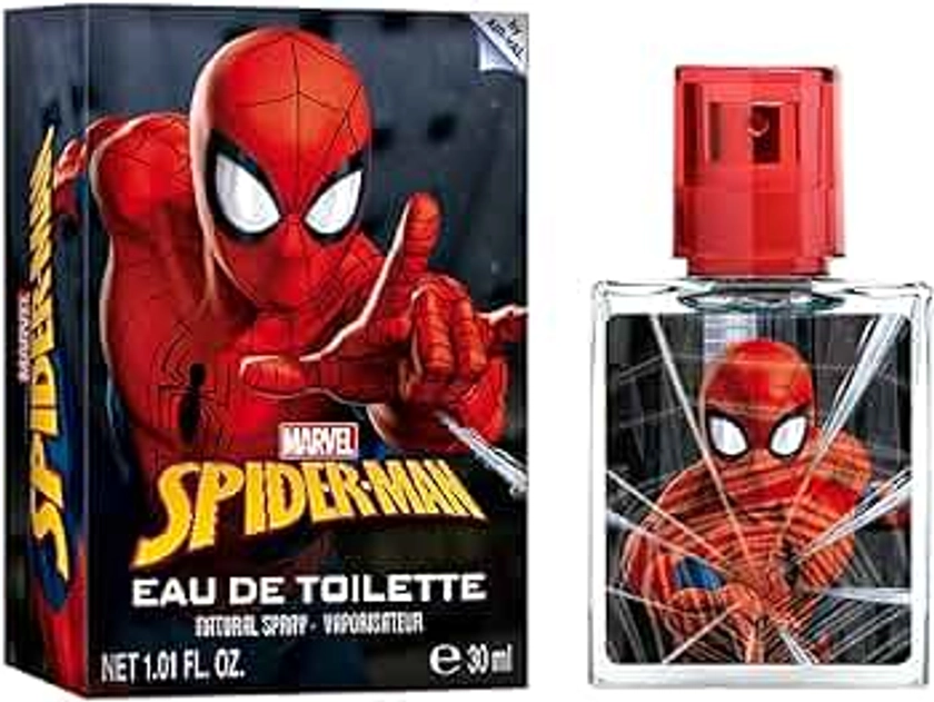 Spiderman Eau de Toilette Natural Perfume Spray, Vegan and FSC Approved EDT Spray for Kids, 30 ml