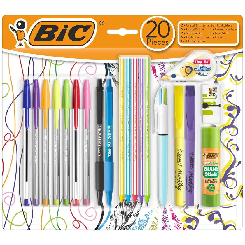 Bic School Stationery Set 20pc