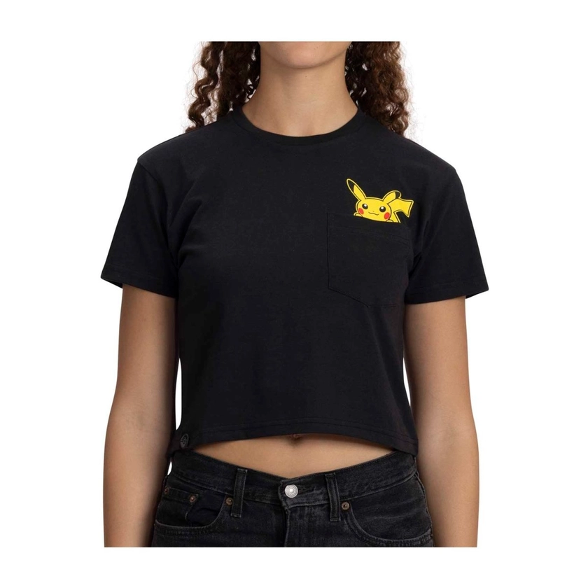 Pikachu Peek-a-Pokémon Pocket Crop T-Shirt - Women