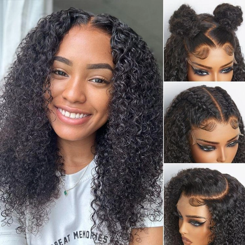 Luvme Hair PartingMax Glueless Wig Kinky Curly 7x6 Closure HD Lace Long Curly Wig Pre Cut & Plucked & Bleached Ready to Go