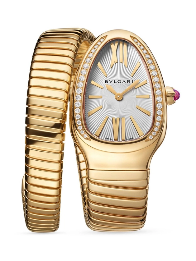 Serpenti Tubogas Yellow Gold & Diamond Single Twist Watch