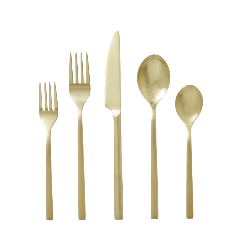 Better Homes & Gardens Holden Stainless Steel 20 Piece Flatware Set Gold