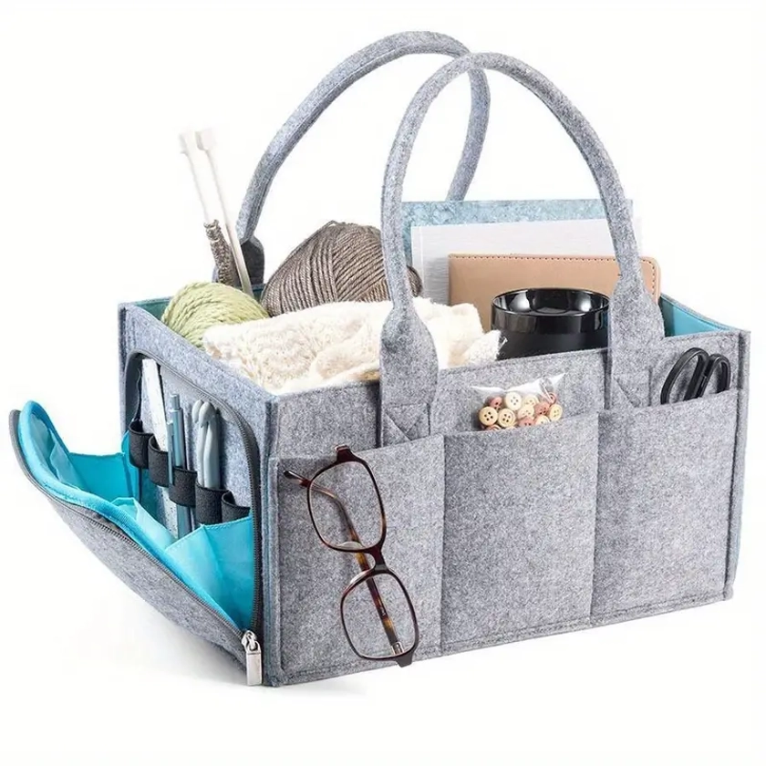 Felt Diaper Storage Bag Portable Multifunctional Organizer - Temu